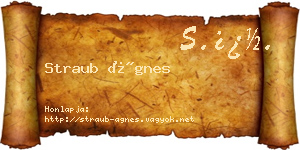 Straub Ágnes névjegykártya